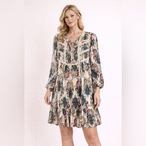 Hayden Los Angeles boho paisley dress size L NWT